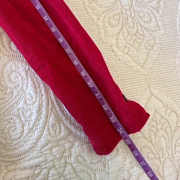 100% Cotton Christopher & Banks Bright Red Corduroy Button Jacket Long Sleeve M - Picture 9 of 10